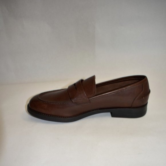 New! Salvatore Ferragamo Ayden Leather Penny Loafers Chocolate Brown Size 9 EEE main image 6